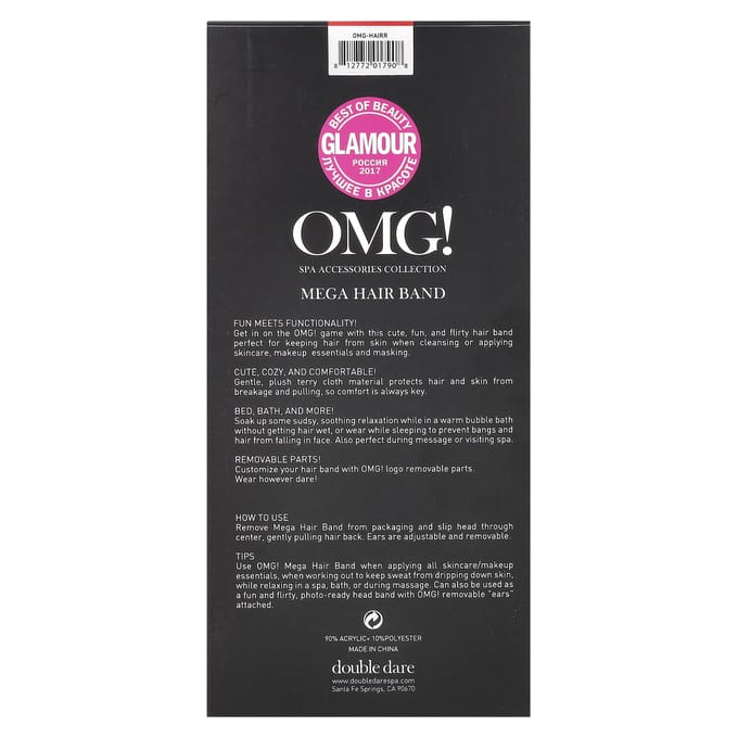 Double Dare, OMG! Mega haarband, rood, 1 stuk red