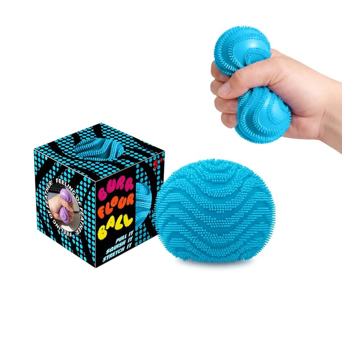 Needoh Fuzz Ball Wonder Waves Sensorisch Fidget Knijp Squishy Stressverlichter Speelgoed Voor Angstverlichting Focus blue