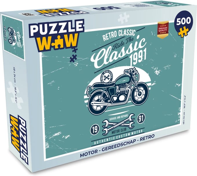 Puzzel Motor - Gereedschap - Retro - Legpuzzel - Puzzel 500 stukjes