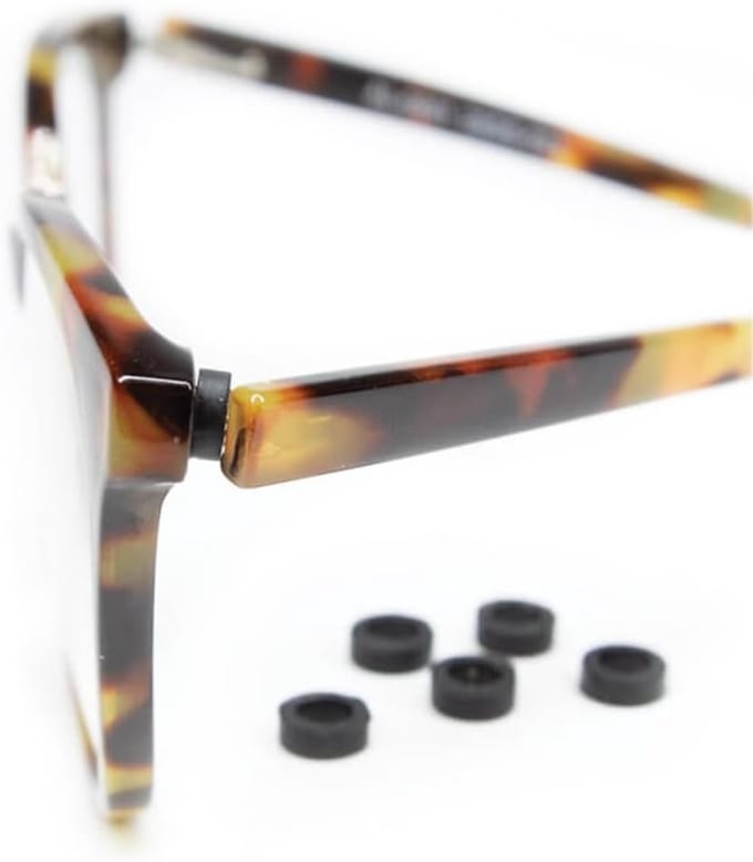 Bril Bevestiging - Bril Houders - Bril Veiliger - Flexibele Rubber - 6mm Buitendiameter - Zwart