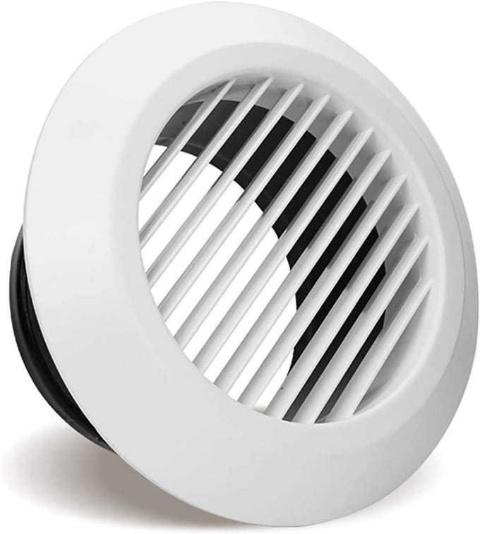 Ventilatie Rooster - Afzuigkap Rooster - Ventilatie Binnen - Met Insectennet - 100mm - Wit