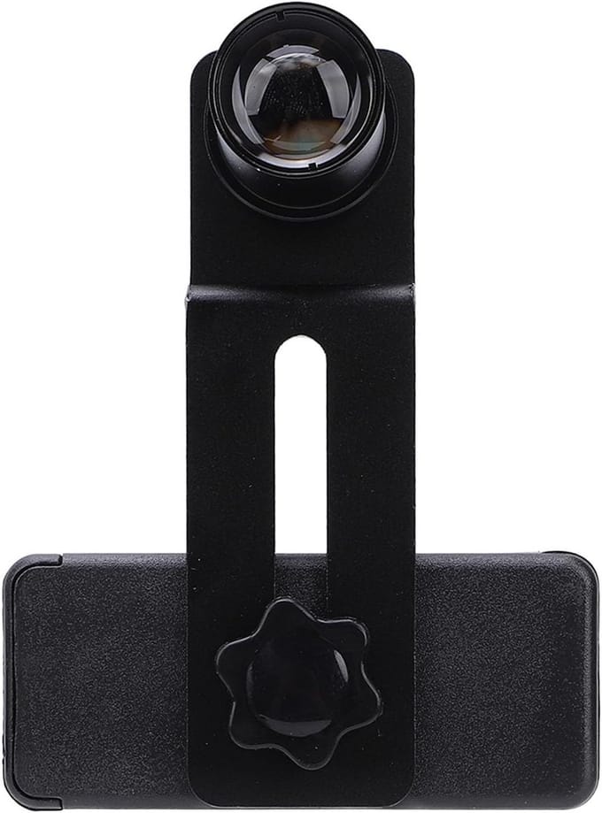 Microscooplens smartphone-adapter, smartphone camera-adapterhouder met 12,5x oculair voor microscoopoculairbuis van 23,2 mm