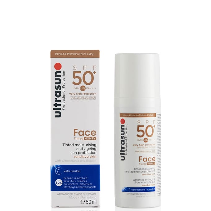 Ultrasun SPF50+ Tinted Face Sun Cream (Various Shades) - Honey
