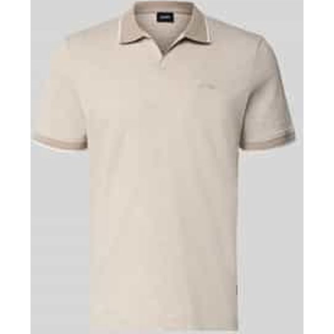 regular fit poloshirt met labelstitching model 'Iwanito'