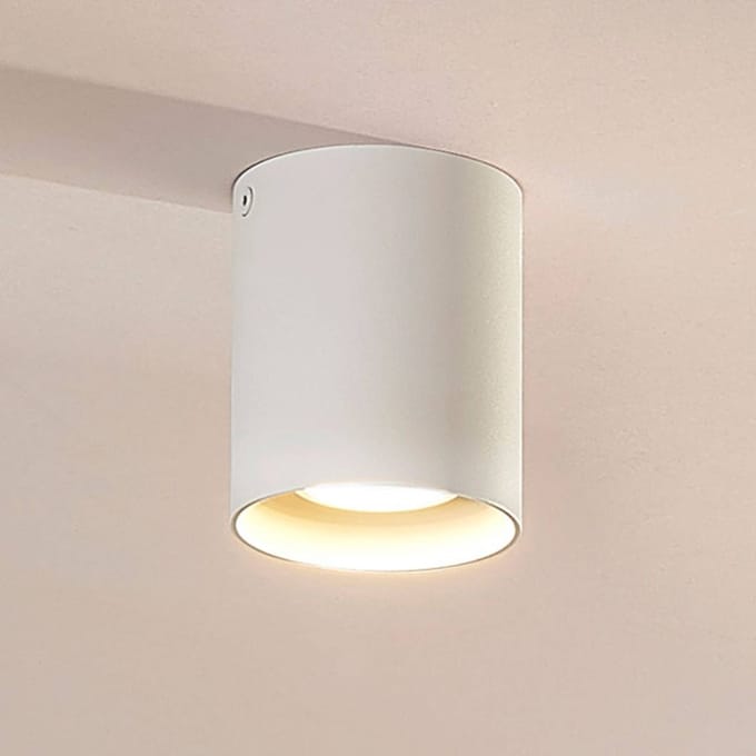Arcchio downlight Carson, hoogte 10 cm, wit, aluminium