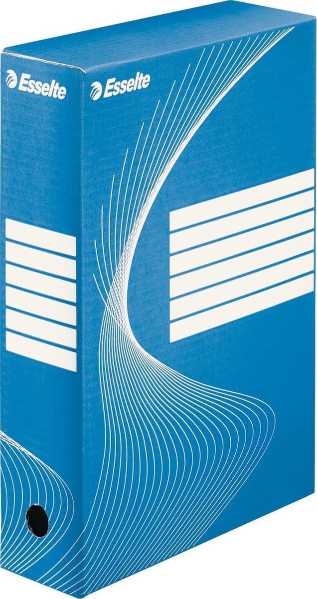 Esselte Boxycolor Archiefdoos - 80 x 352 x 250 mm - Blauw | 25 stuks