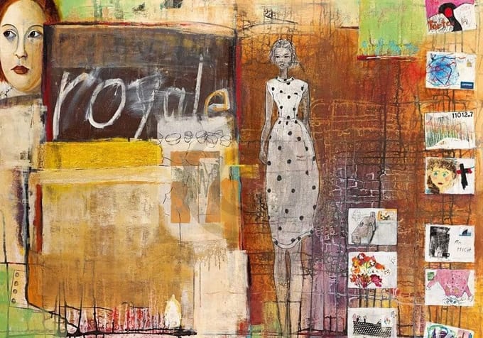 Kunstdruk Birgit Lorenz - Royale Post for me 100x70cm