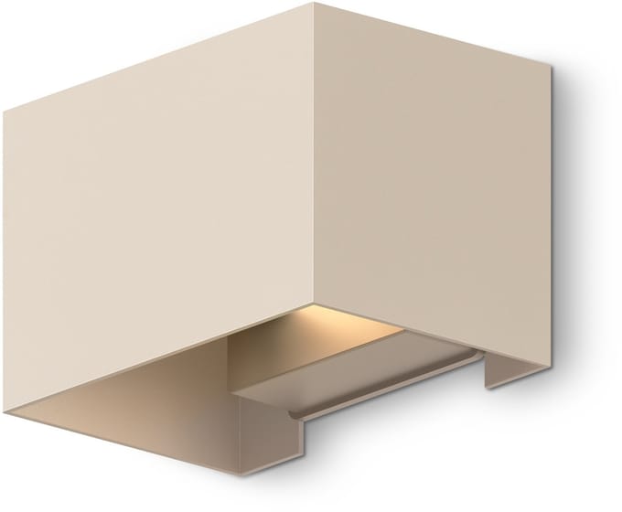 Calex Venice Wandlamp - Buiten & Binnen - Warm Wit up & down Licht - verstelbare Lichtstraal - Waterdicht - Zandkleur