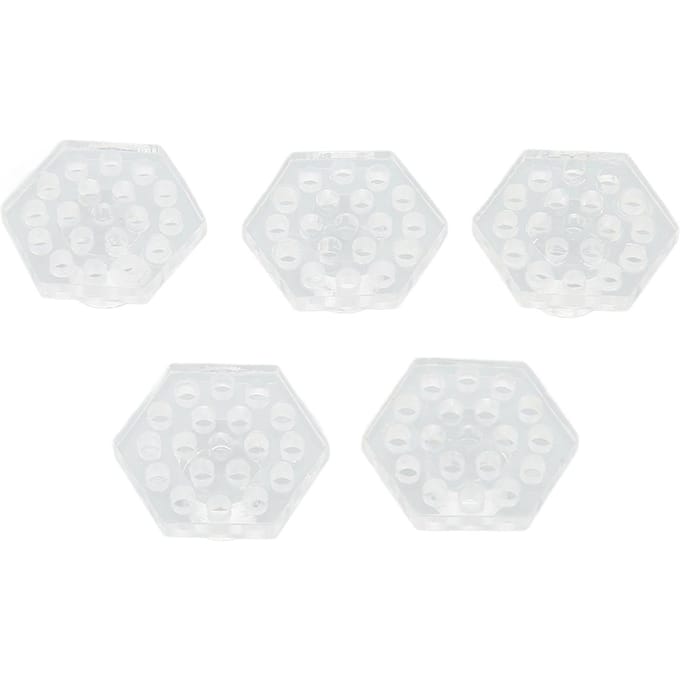 5pcs Support à Coraux Acrylique pour Aquarium Transparent Forme Hexagonale Support à Boutures de Coraux Sûr pour Aquarium Poissons white