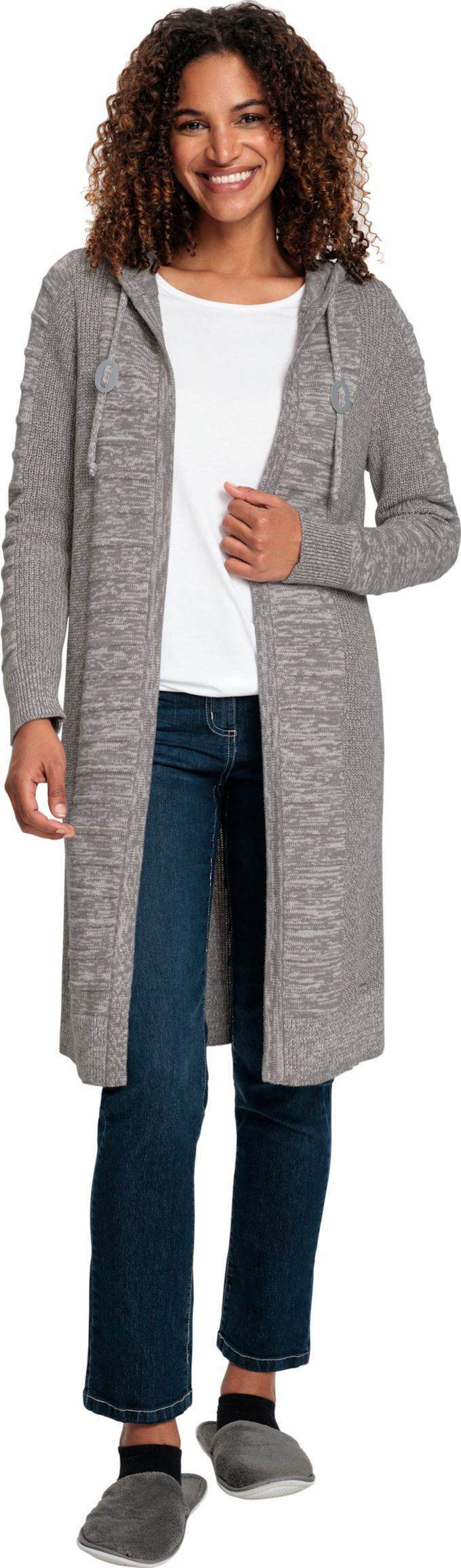Lang gebreid vest