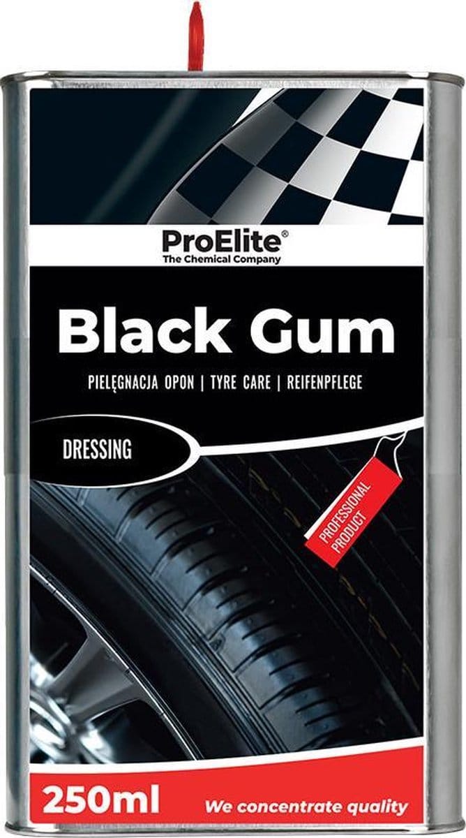 Pro Elite | Banden zwart | 1 liter | black gum met gratis spons | Auto wassen