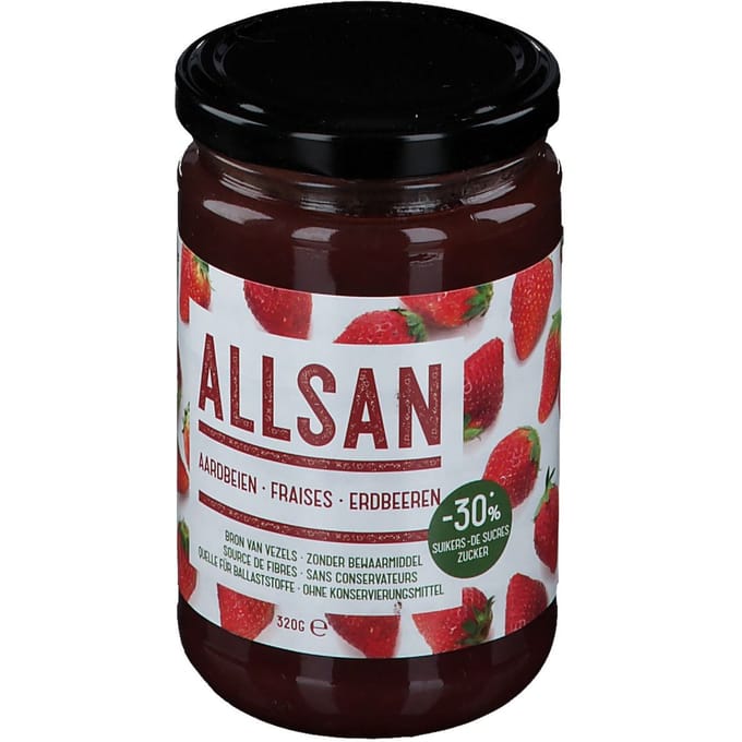 Allsan Broddbeleg Aardbei 320g Revogan