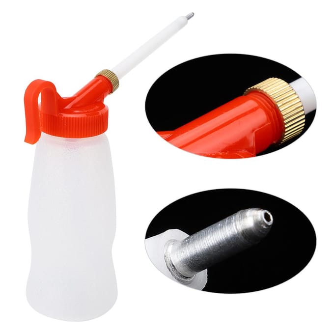 Lot de 5 pistolets distributeurs d'huile pour machine à coudre, 180 ml white