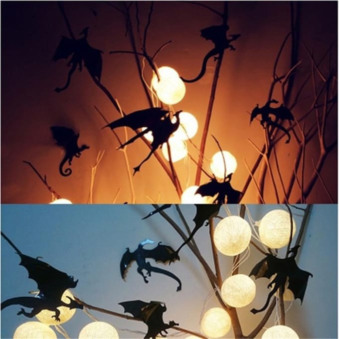 7 stuks/partij 3D Gothic Draak Muursticker Geïnspireerd Draak Behang black