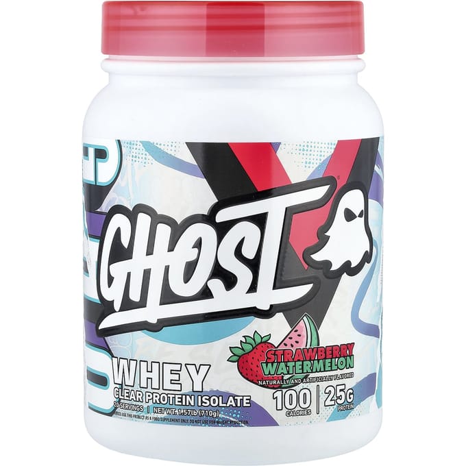 Ghost Whey Eiwitisolaat, Aardbei Watermeloen, 710g (0,71 kg)