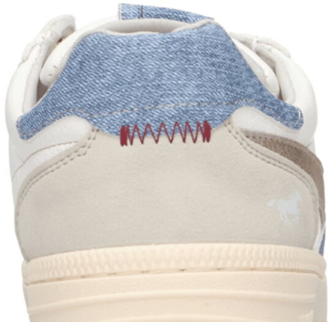 Mustang Dames Sneaker Wit/blauw | Maat: 39