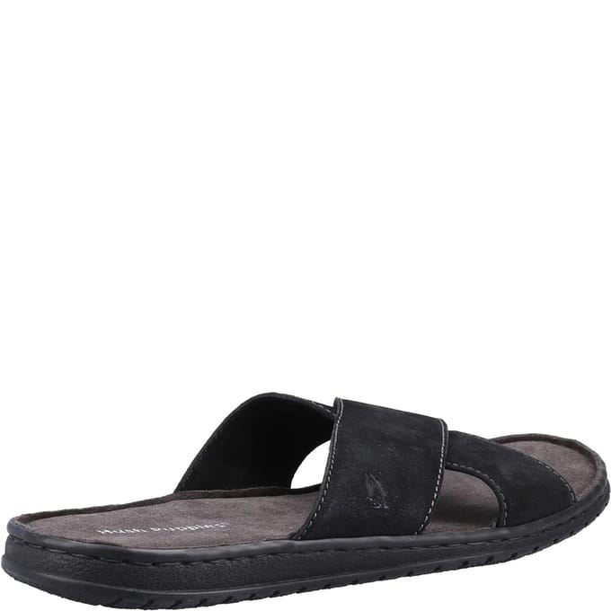 Hush Puppies Heren Nile Crossover Leren Sandalen (Zwart)