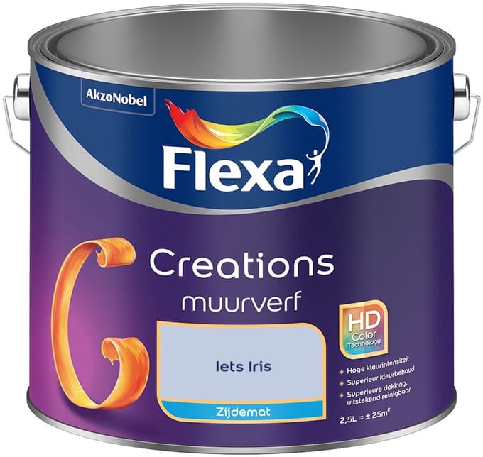 Flexa - Creations Muurverf Zijdemat - Iets Iris - Mengverf - 2,5 L