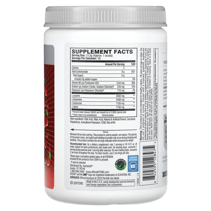 XTEND, BCAA Originaux 7G, Cerise Airhead, 14 oz (399 g)