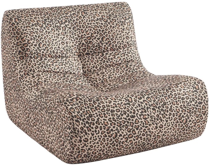 sweeek - Luipaardprint stoffen fauteuil 1 zitplaats l 91 x b 105 x h 72cm - sokol