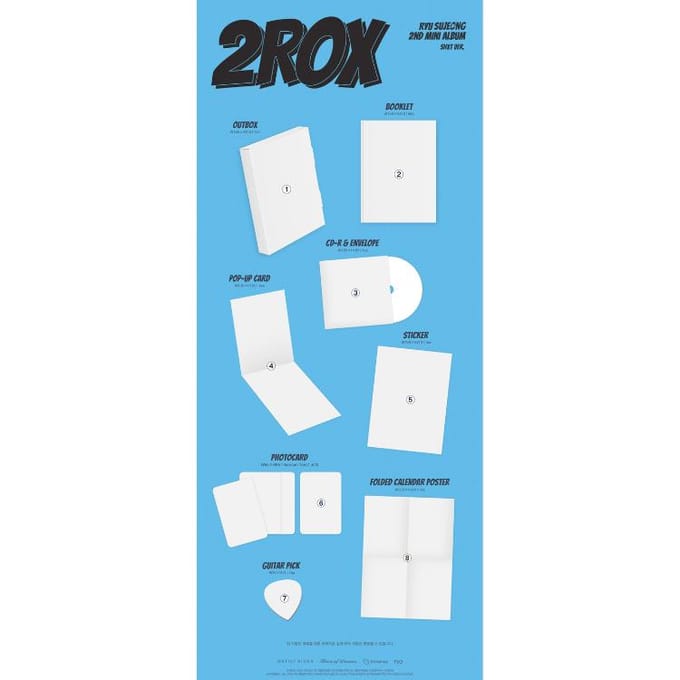 RYU SUJEONG 2e minialbum 2ROX Fallen Angel Ver RYU SHXT Ver Fallen Angel Ver white
