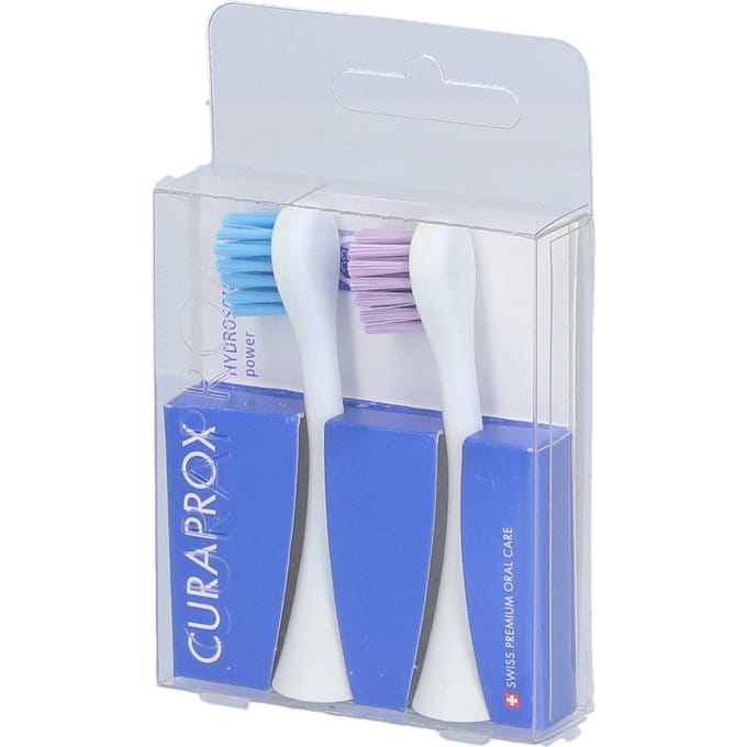 Curaprox Hydrosonic Pro Opzetborstel Power Duo - Blauw/Violet - 2 stuks