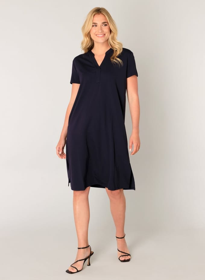 BASE LEVEL Yen Dresses - Dark Blue - maat 44