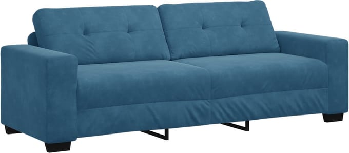 vidaXL - 3-Zits - Sofa - Blauw - 220 - cm - Fluweel