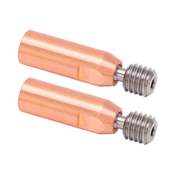 2 stuks 3D Printer Keel Nozzle Ti Legering Koper Bimetaal voor Ender 3 3 V2 3 Pro Hotend 1.75mm Boring beige