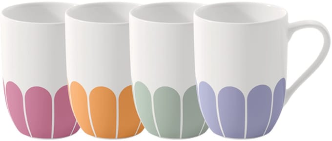 Henkelbecher-Set Fleu Couleur 290 ml Set van 4
