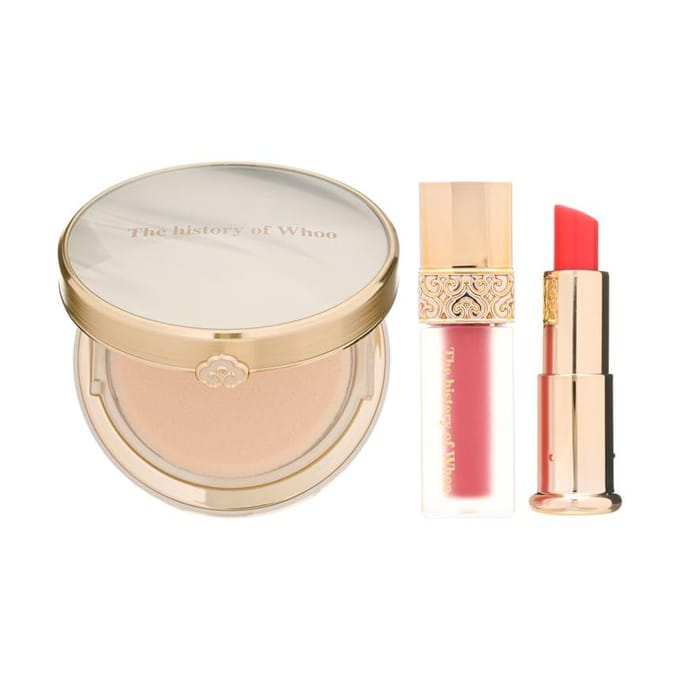 THE WHOO - Gongjinhyang Mi Luxury Glow Pressed Powder 01 Special Set 3 pcs