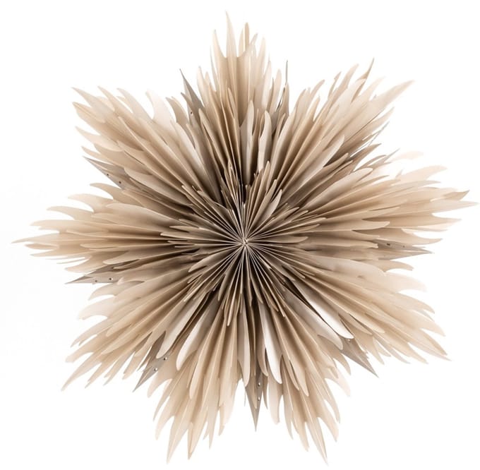 Kerstster star 60cm taupe met pendel