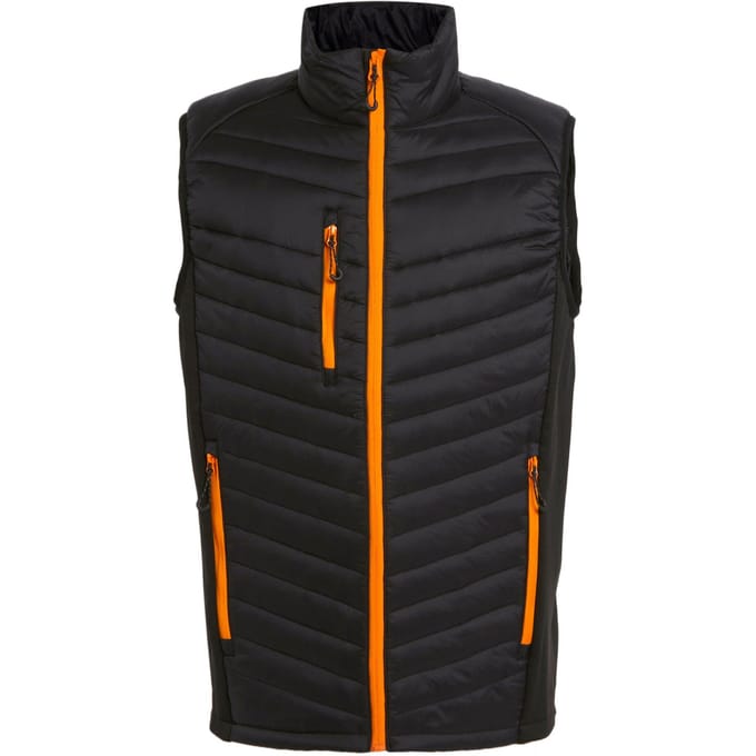 Regatta Heren Navigate Gewatteerd Hybride Gilet (Zwart/Oranje Pop)