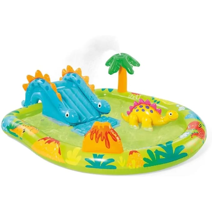 Intex Little Dino Opblaaszwembad met glijbaan - 191 x 152 x 58 cm
