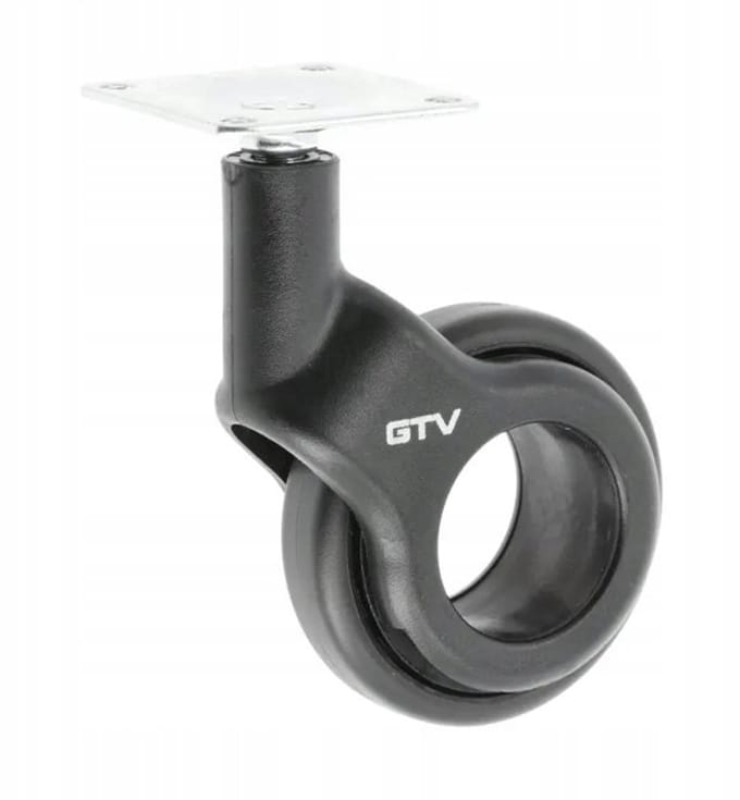 GTV STRADA meubelkastwiel Ø60mm Zwart - Zonder Rem