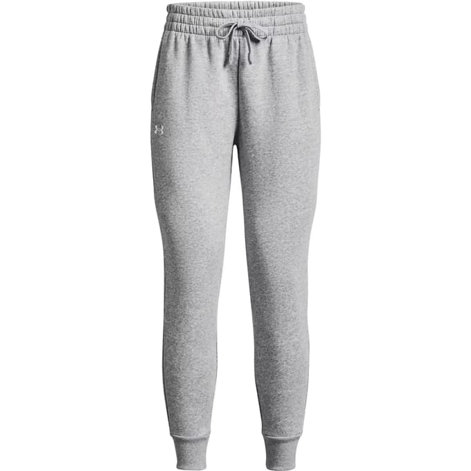 Under Armour UA Rival Fleece Jogger Dames Sportbroek - Grijs - Wit