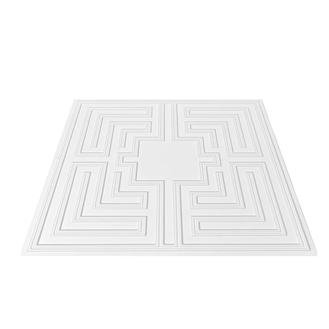 Plafondtegels 12-Pack 24 x 24 inch PVC Eenvoudige Installatie Wit Echo Patroon