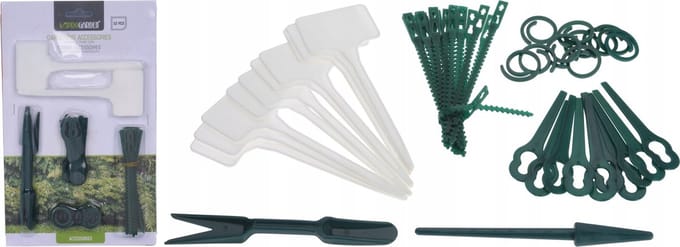 Koopman - Tuinaccessoires Set - 52 Stuks - Etykieten - Klipsen - Opaski Zaciskowe