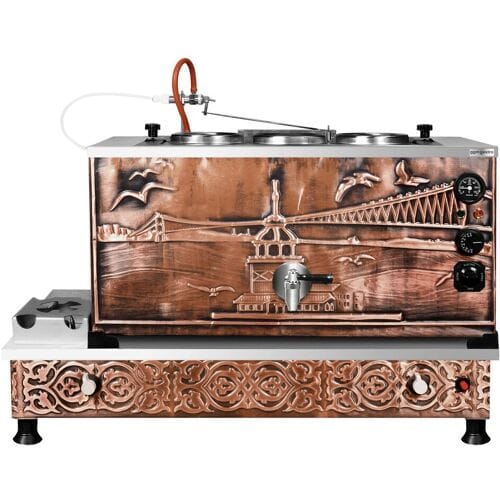 GGM Gastro Gas & Elektrisch koperen samowar theeketel - 940mm - 33L - Istanbul Design koper