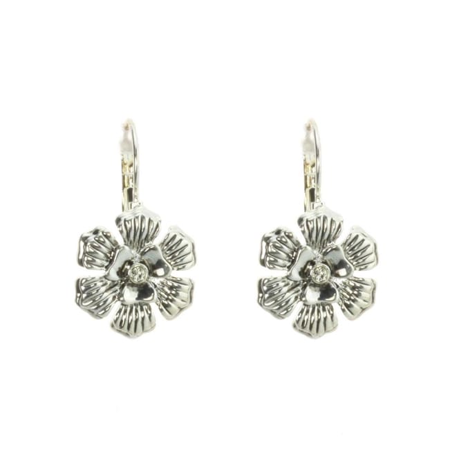 Behave - Oorsteker - Bloemetje - Elegante oorbellen met steentje - 3 cm