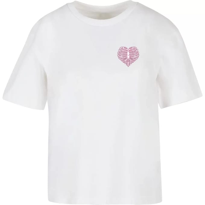Dames-T-shirt Miss Tee Heart Cage Rose