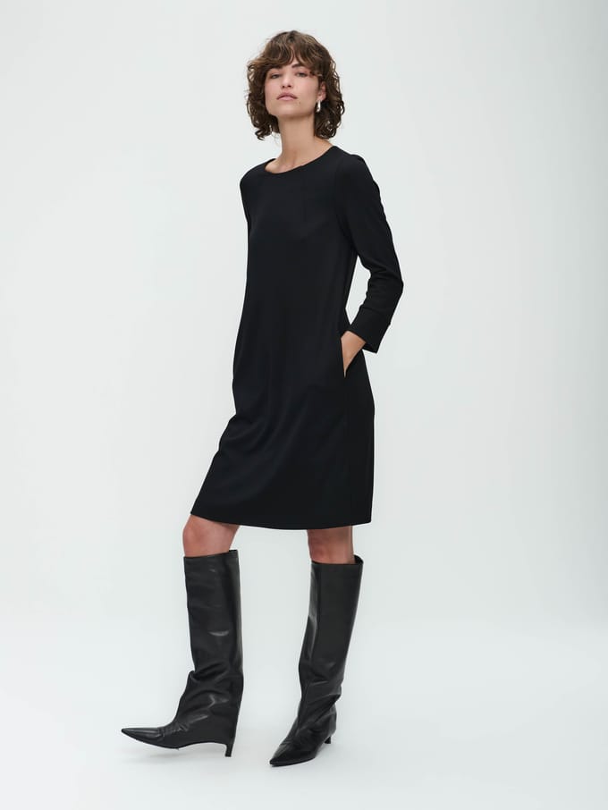 Joan Terry jersey Dress | Old Black - Old Black / S
