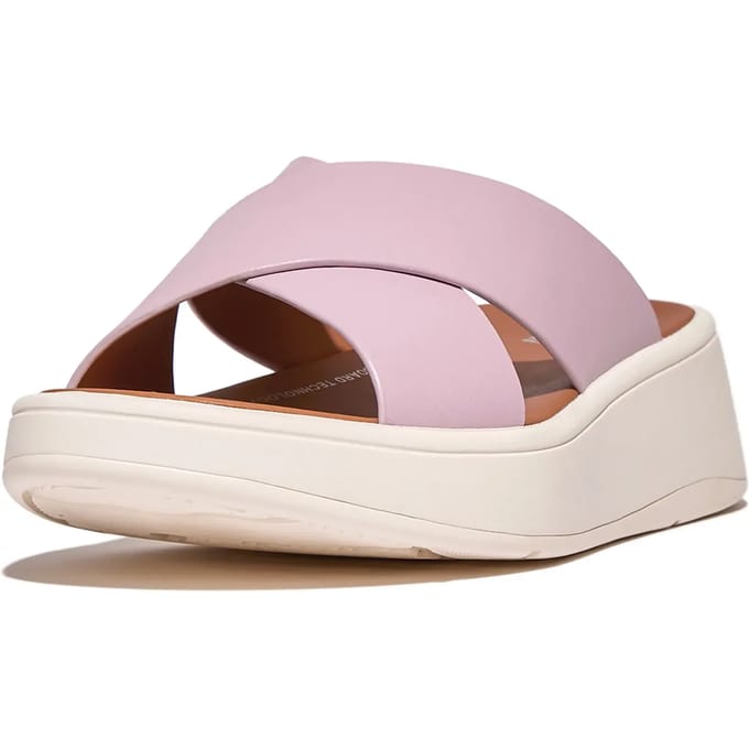 FitFlop F-mode leather flatform cross slides
