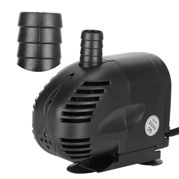 12W Dompelwaterpomp Aquarium Bodemafzuiging Aquarium Filtratiepomp black