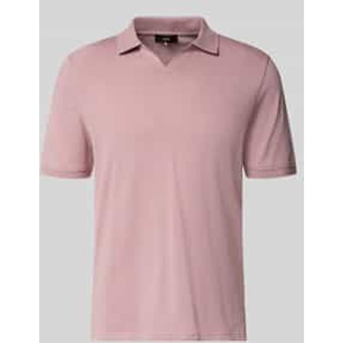Slim fit poloshirt met V-hals model 'BOLL'