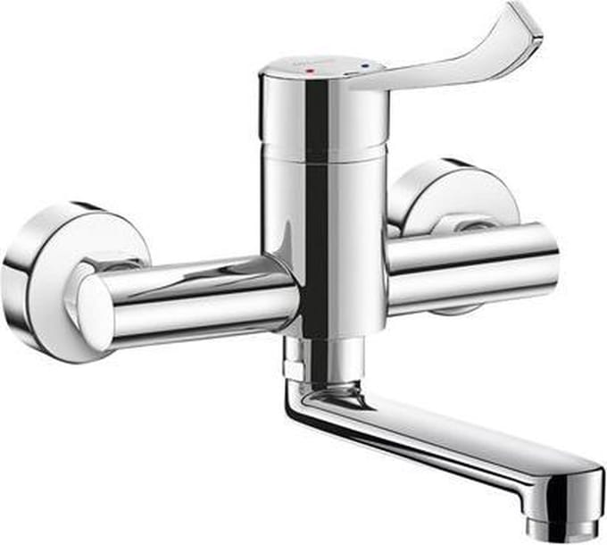 Mech. muurmngkrn Securit vaste uitl L.150, hyg. hendel,S-kop