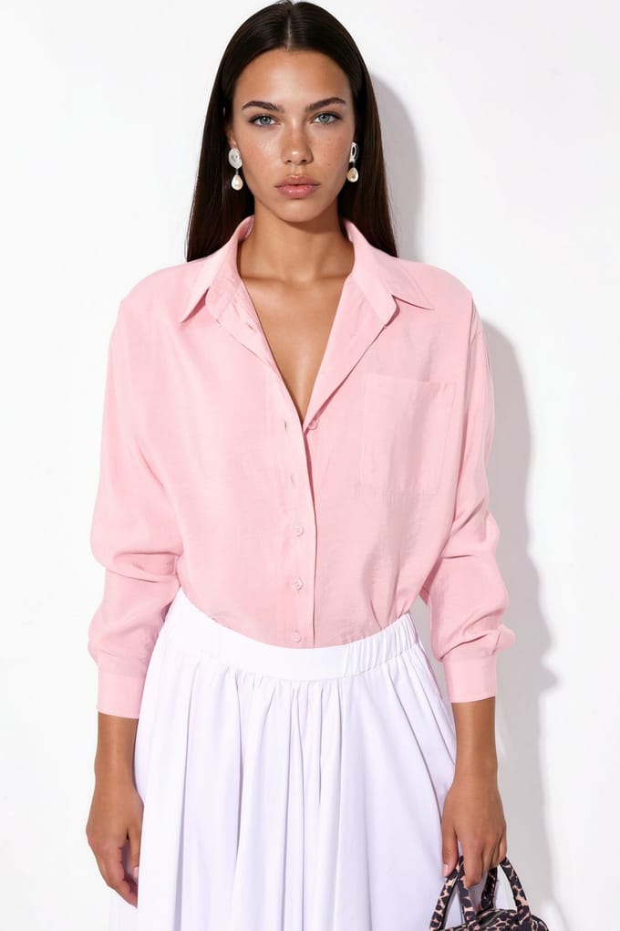Oversized Modal-Viscoze Blend Shirt
