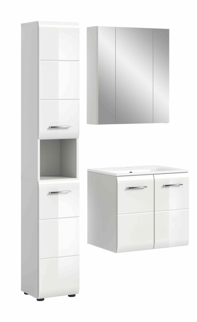 IJs badkamercombinatie wit hoogglans MDF TZ wit NB - 46x105x185cm