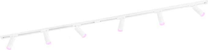 Ledvion - Smart LED Railverlichting 2M + 6 Railspots (4.9W - RGB - Wit - Dimbaar) - 1-Fase