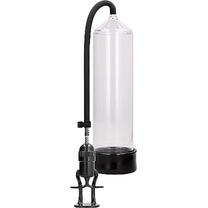 Pumped Deluxe Beginners Penis Pomp met Trekkergrip Inclusief Siliconen Penisring - 30 cm - Zwart